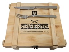 ZWILLING STEAKBESTECK 12-TEILIG  07150-359-0 IN PRAKTISCHEM HOLZEETUI 18/10 NEU