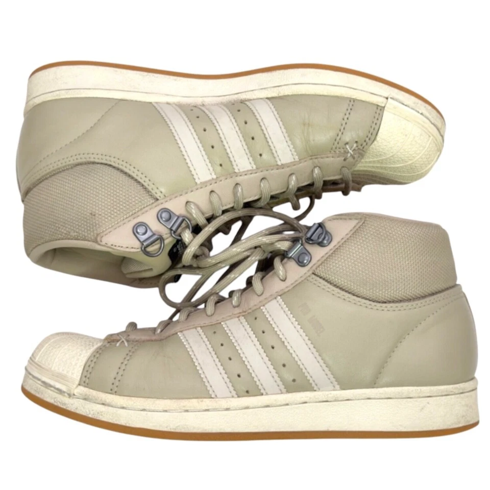Adidas Pro Model BT Hi Top Men’s Size 6 Beige White Gum Colorway Shell Toe - Image 4 of 4