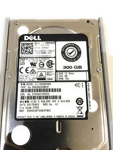 0RVDT 00RVDT DELL HDEAG02DBA51 AL13SXB30EN 300GB 2.5 15K 12G SAS HDD with CADDY - 第 3/3 張圖片