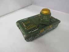 VINTAGE BATTERY OPPERATED M-18 TIN TANK JAPAN MODERN TOYS TOY  M-563