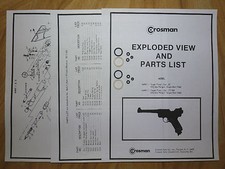 Crosman MK 1 2 Mark I Mark II TWO 2 Seal Kits  Expl View  Guide Parts List