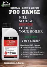 Central Heating Cleaner. Chemibuild PRO CLEANER 500ml Treats 130l/16 radiators. 