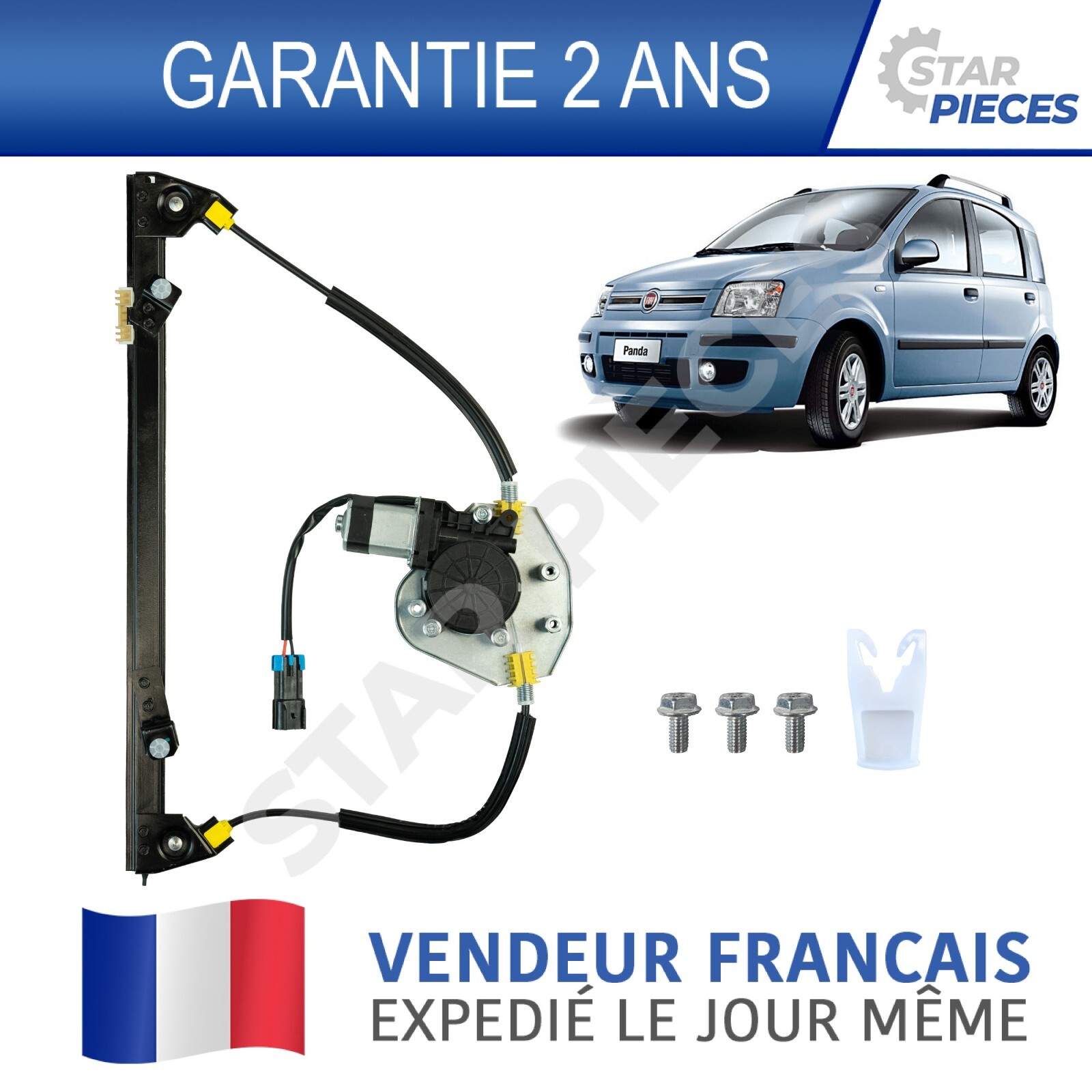 Lève-vitre Fiat Panda 2 avant gauche électrique moteur 46803652 51801612