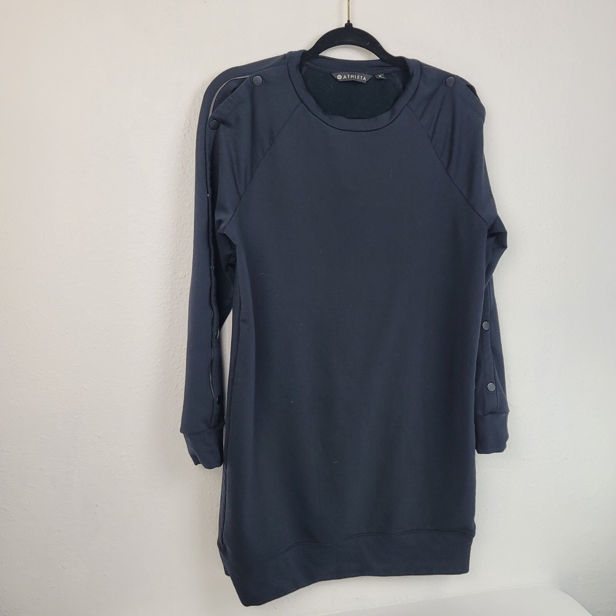 black athletic dress with sleeves Adrianna Papell Bell Sleeve Jersey Sheath Dress main image 0