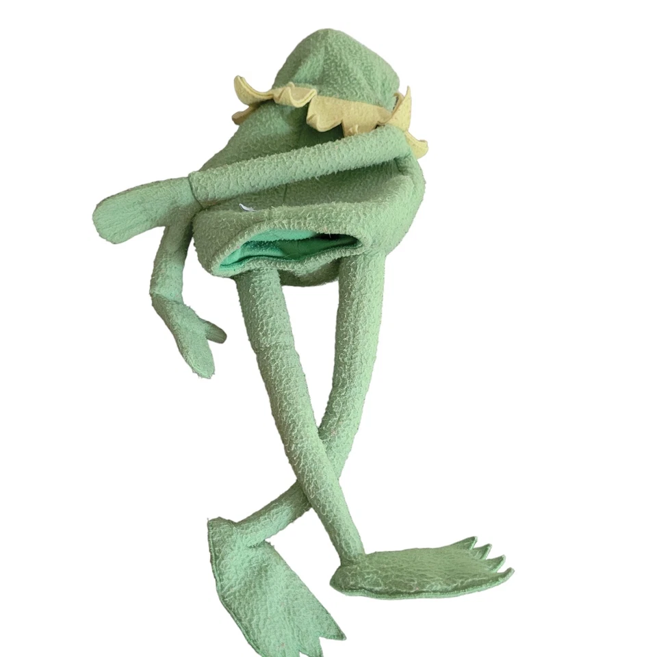Vintage Muppets Eden Kermit Sapo Pelúcia 13" Marionete Corpo Inteiro Mão Gola Grande - Imagem 4 de 4