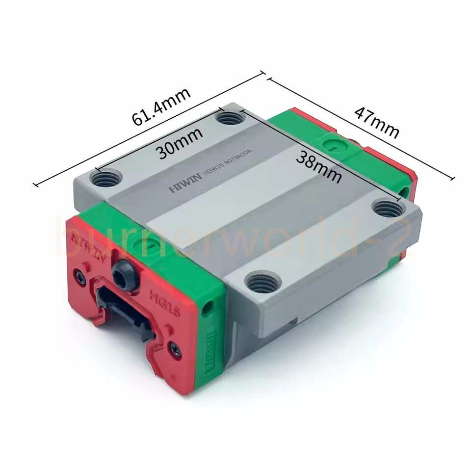 Guide de rail linéaire HIWIN HGR15 15 mm HGW15CC HGH15CA curseur bloc