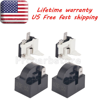 2x For QP2-4.7 PTC Starter Relay 2Pin Refrigerator Starter Relay 6750C-0005P