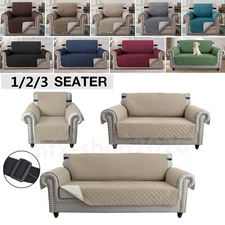 1/2/3 Seater Quilted Sofa Cover Water Resistant Non-slip Couch Slipcovers