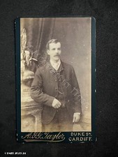 CDV Dapper Man by A & G Taylor Cardiff Antique Victorian Fashion History Photo