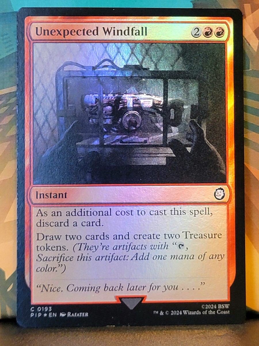 MTG Fallout Unexpected Windfall PIP foil Nm-M | eBay