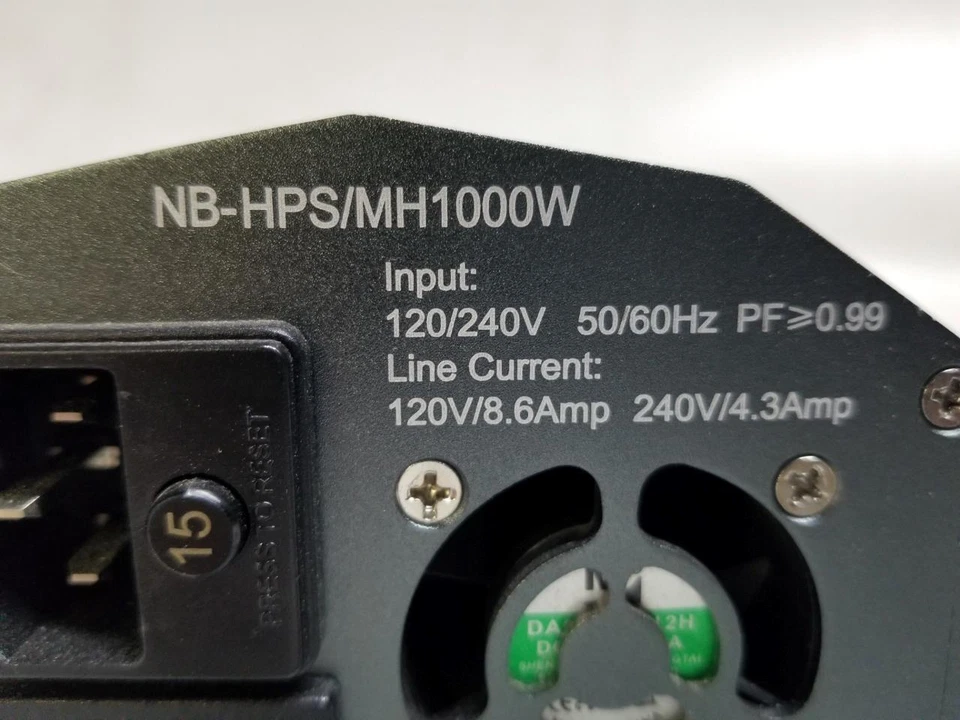 Nanolux NB-HPS/MH1000W Flip Ballast Input 120-240V 50-60Hz - Image 4 of 4