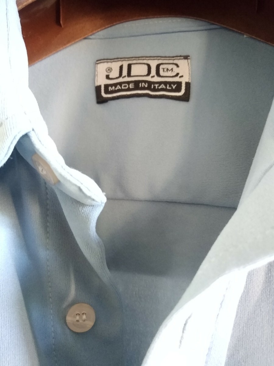 JDC CAMICIA XL UOMO AZZURRO VINTAGE STRETCH ANNI 90 JEANSERIA CORSO MADE  ITALY