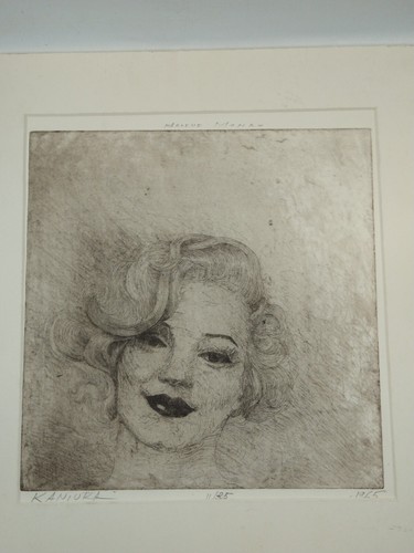 Olexander Kaniuka (1910-2000) Ukrainian 1965 Signed LE Etching Marilyn Monroe - Picture 5 of 11