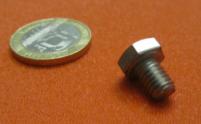 18-8 A2 Stainless Steel Bolt, FT, Metric, M6 x 1 x 8 mm Length, 100 Pcs