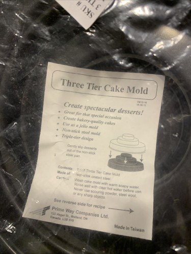 Cake pan Primeway three tier red cake mold nonstick steel pan new - Picture 3 of 5