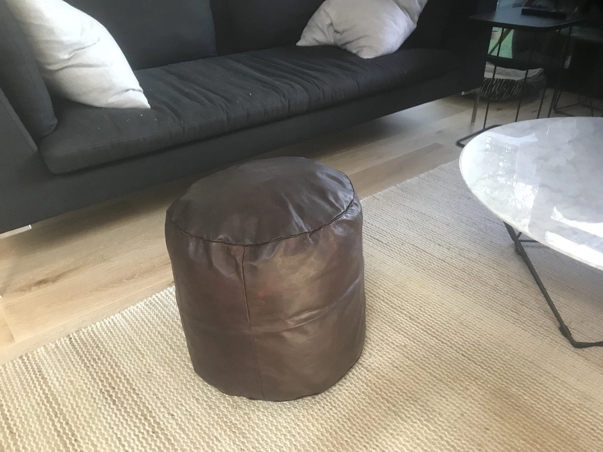 Light brown leather 2024 ottoman coffee table