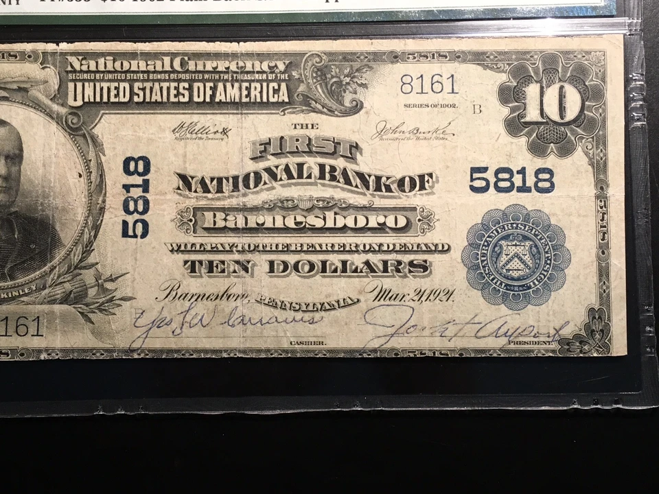 National Bank Note Barnesboro Pennsylvania PMG 15 Net - Image 2 of 4