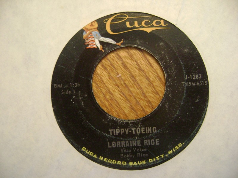 CUCA 45 RECORD/LORRAINE RICE/ SHOES/TIPPY TOEING/ J-1283/ VG CONDITION