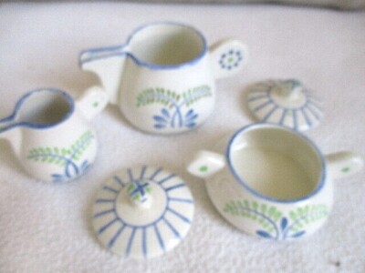 Rare dinette ancienne enfant en faience année 1930 , 23 pièces