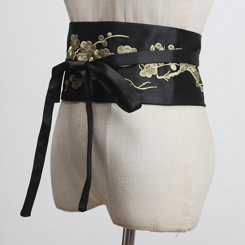 Cintura Satinata Giapponese Kimono Seta Yukata Corsetto Ricamato Cintura Vita - Foto 6 di 12