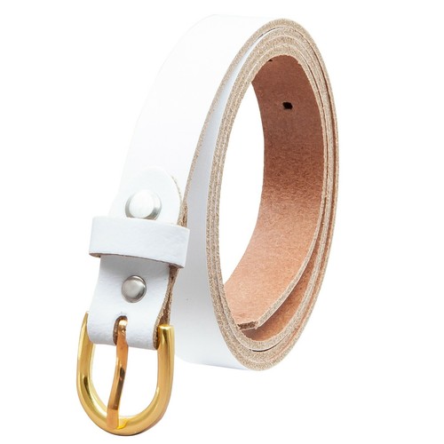 Ovaler Damengürtel Mit Metallschnalle - Schmaler Ledergürtel In Schwarz/gold, Elegant & Vielseitig