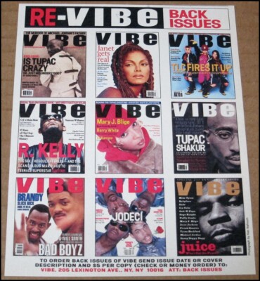 1996 VIBE Magazine Print Ad Advertisement Clipping 4.25''x5.5'' 2Pac Tupac Tyson