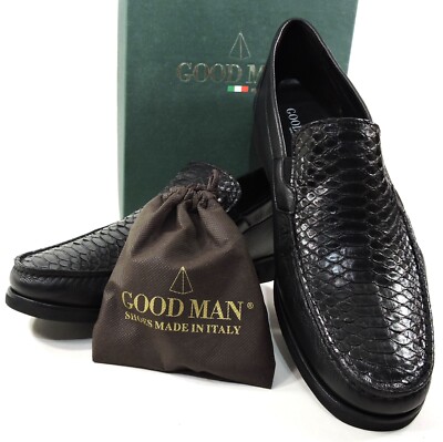 GOODMAN ?? MEN\'S BLACK SOFT PYTHON LEATHER COMFORT BOOTS GOODMAN ?? MEN main image 4