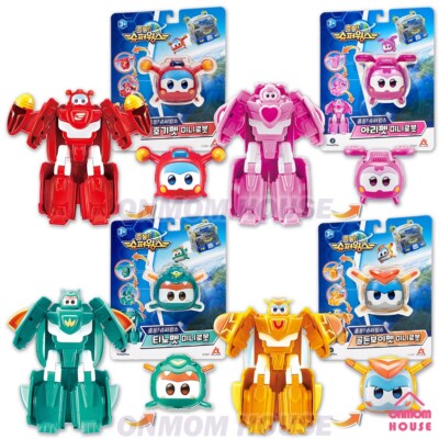Super Wings 4 Styles SET Mini Robot Super Pet Transformation Toy 2023