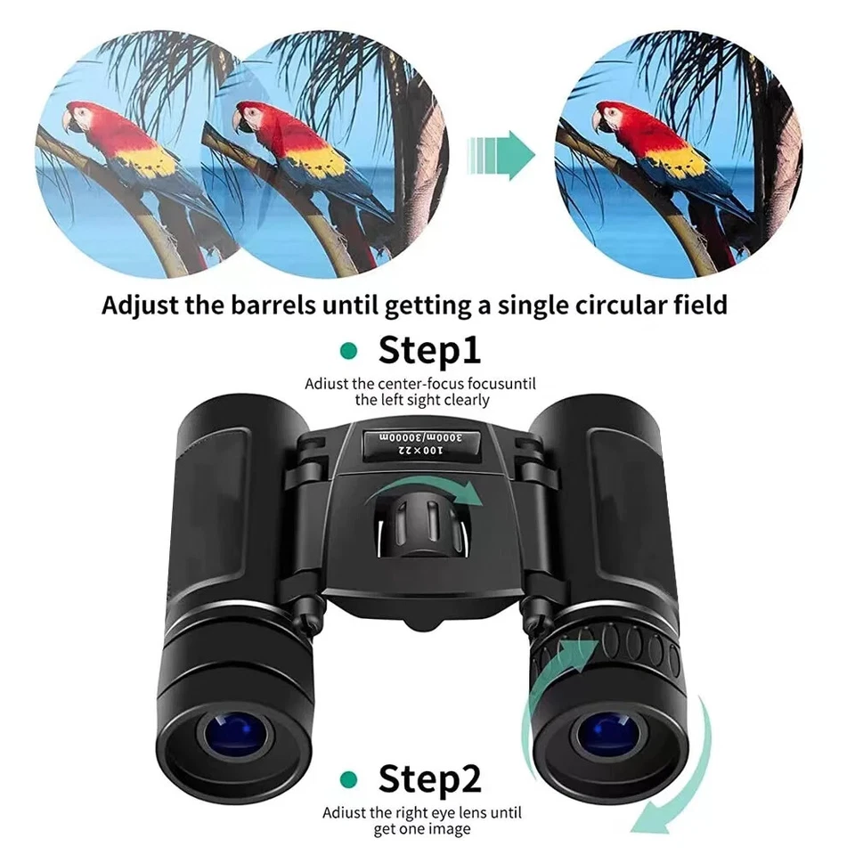 Binoculars 5000m/5000m Long Distance Folding 700x25 for Hunting Outdoor Camping - Image 3 of 4