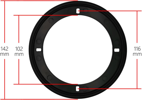 4" Speaker Grill Covers, Car Speaker Subwoofer Guard Protector, ABS Plastic Fram - Picture 4 of 12