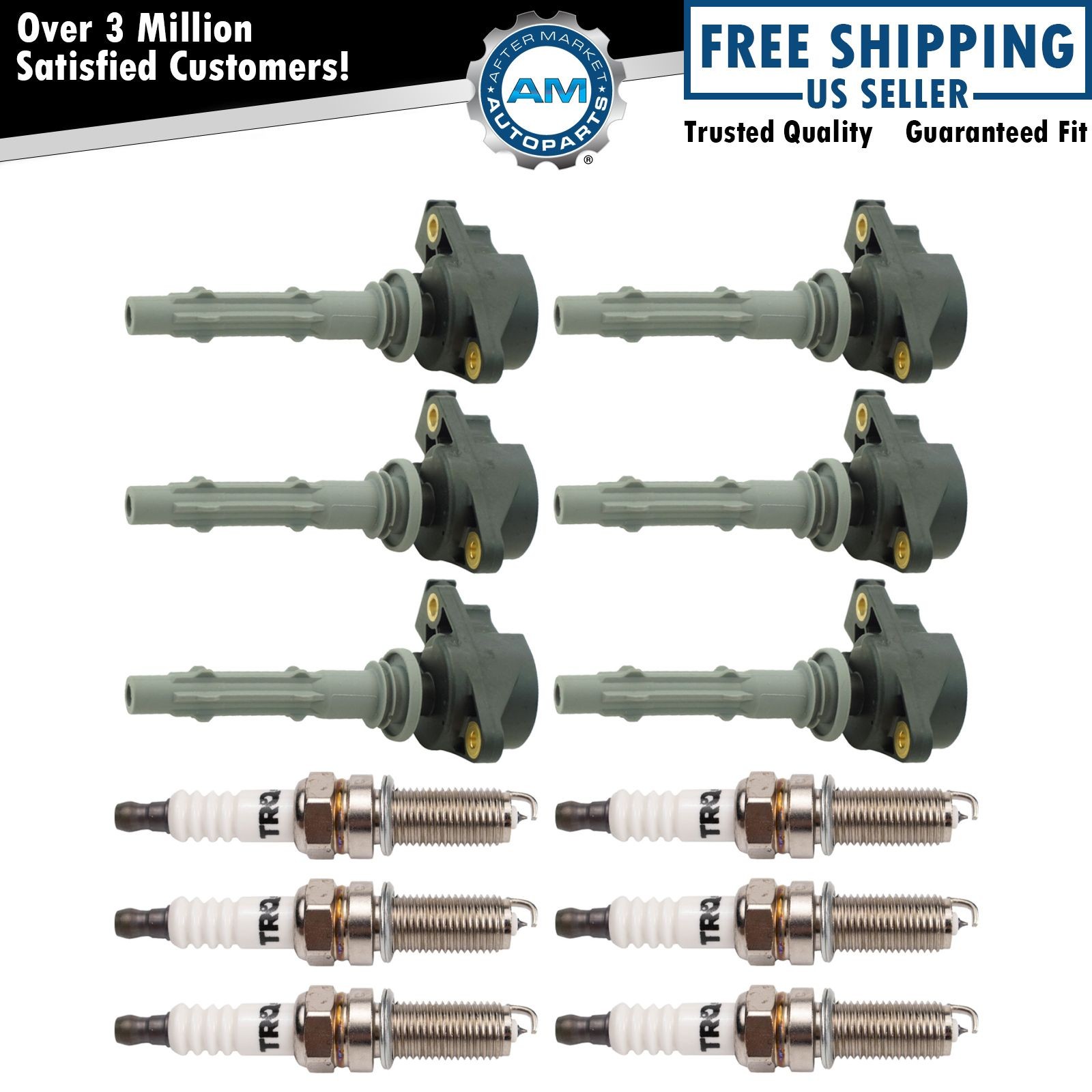 Ignition Coil  Iridium Spark Plug Kit Set for Dodge Mercedes Benz New