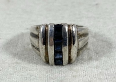JBNI Bijoux D Amour Sterling Silver Sapphire Ring Size 6