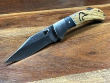 Wood Handle 3Cr13 Steel Ducks Unlimited Pocket Knife