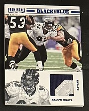 2012 Panini Prominence Black and Blue Materials Prime /49 Haloti Ngata Game Used