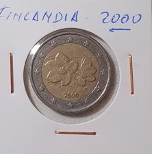 Moneda De Dos Euros Circulada De Finlandia Año 2000