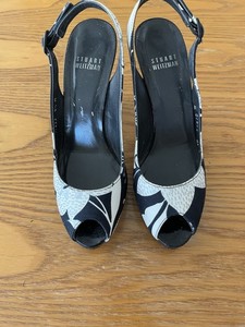 Beautiful Shoes By Stuart Weitzmann, Sz6.5,plateau, Sling 