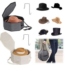 Hat Storage Case Portable with Carry Handles Closet Cowboy Cap Organizer UK