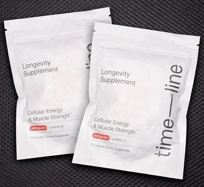 Time-Line Longevity Supplement Mitopure Urolithin A 60 Softgaels -2 Pack - 07/27