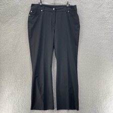 Zenergy Chicos Pants Women 10 Black Lightweight Stretch Performance Straight Leg