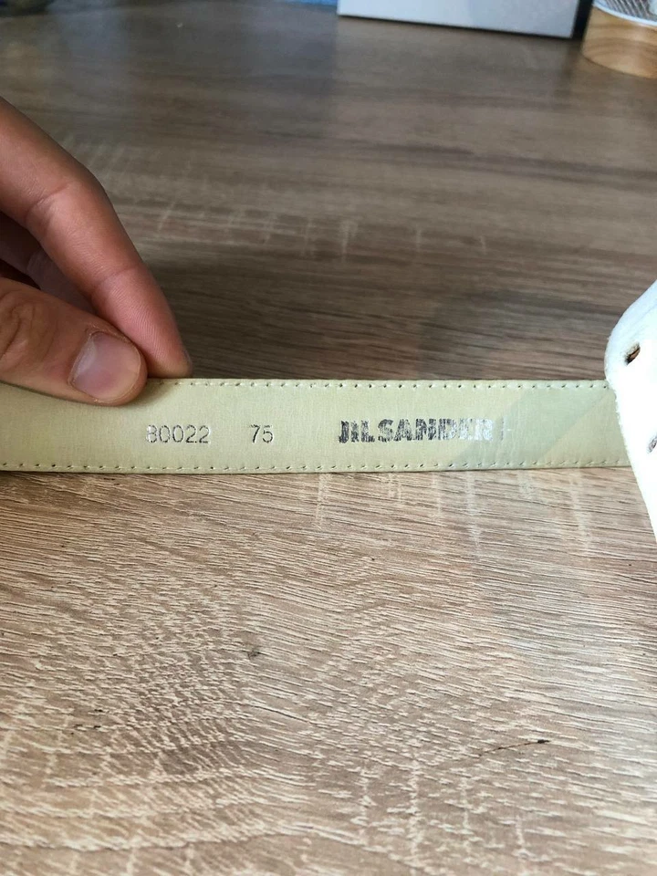 Cinturón Jil Sander Avant-garde Cuero Blanco Talla 75 Foto 4 de 4