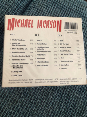 Michael Jackson 3CD CD Box Set Live Compilation 1987 1980er mehrfarbig