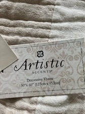 New With Tags 100% Cotton Blanket Cream/beige