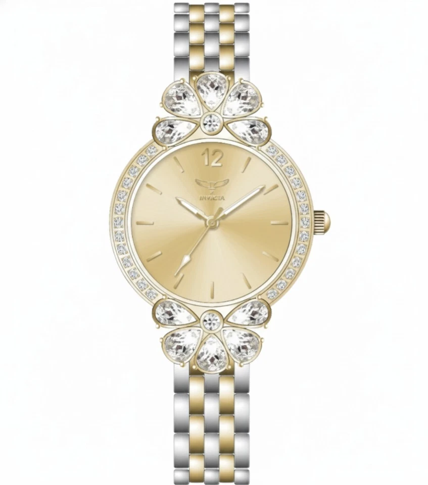 Reloj para mujer Invicta Wildflower - 30 mm, plateado, oro rosa Foto 3 de 3