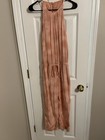 Cloth & Stone Women's Xs Coral and White Tye Dye Sleeveless Romper Tie Waist — photo 2