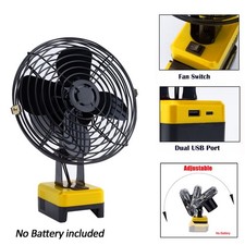 NEW Handheld Portable Jobsite Fan For Dewalt 18V 20V Li-Ion Battery Cooling US