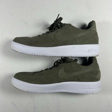 Nike Air Force Shoes Medium Olive Green White 818735-201 Men's Size 13