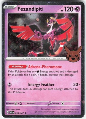 Fezandipiti (Cosmos Holo) 096/167 Trick or Trade BOOster 2024 Pokemon NM