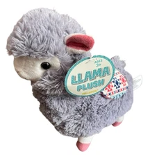 LLAMA Plush Kellytoy Kelly Toy Gray w/ Saddle Blanket Approx 12” New With Tags