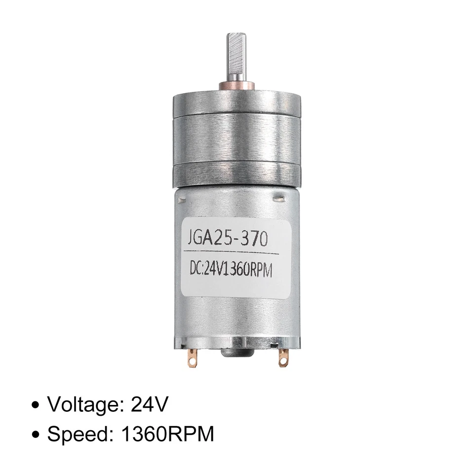Mikro Geschwindigkeit Untersetzung Getriebemotor DC 24V 1360RPM für 370 Motor - Bild 3 von 4