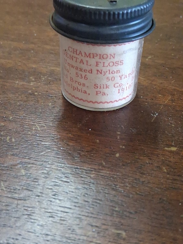 Vintage Champion Dental Floss Bottle